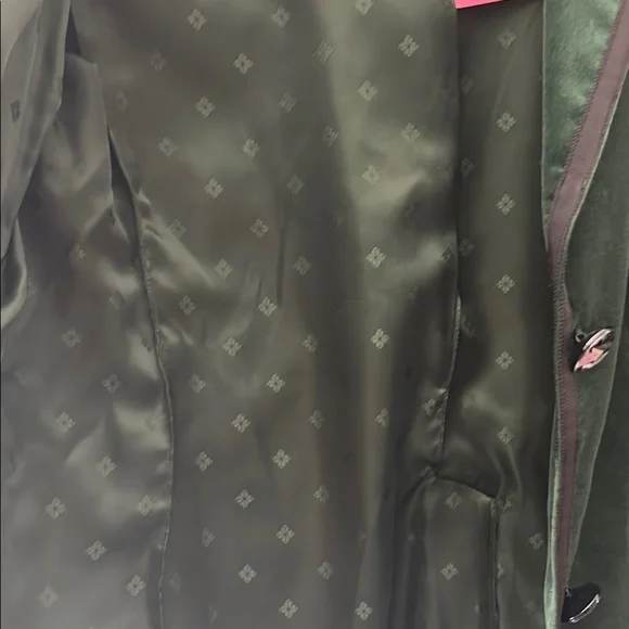 Kate Spade Green Velvet Blazer Classic Suit Jacket - Picture 8 of 11